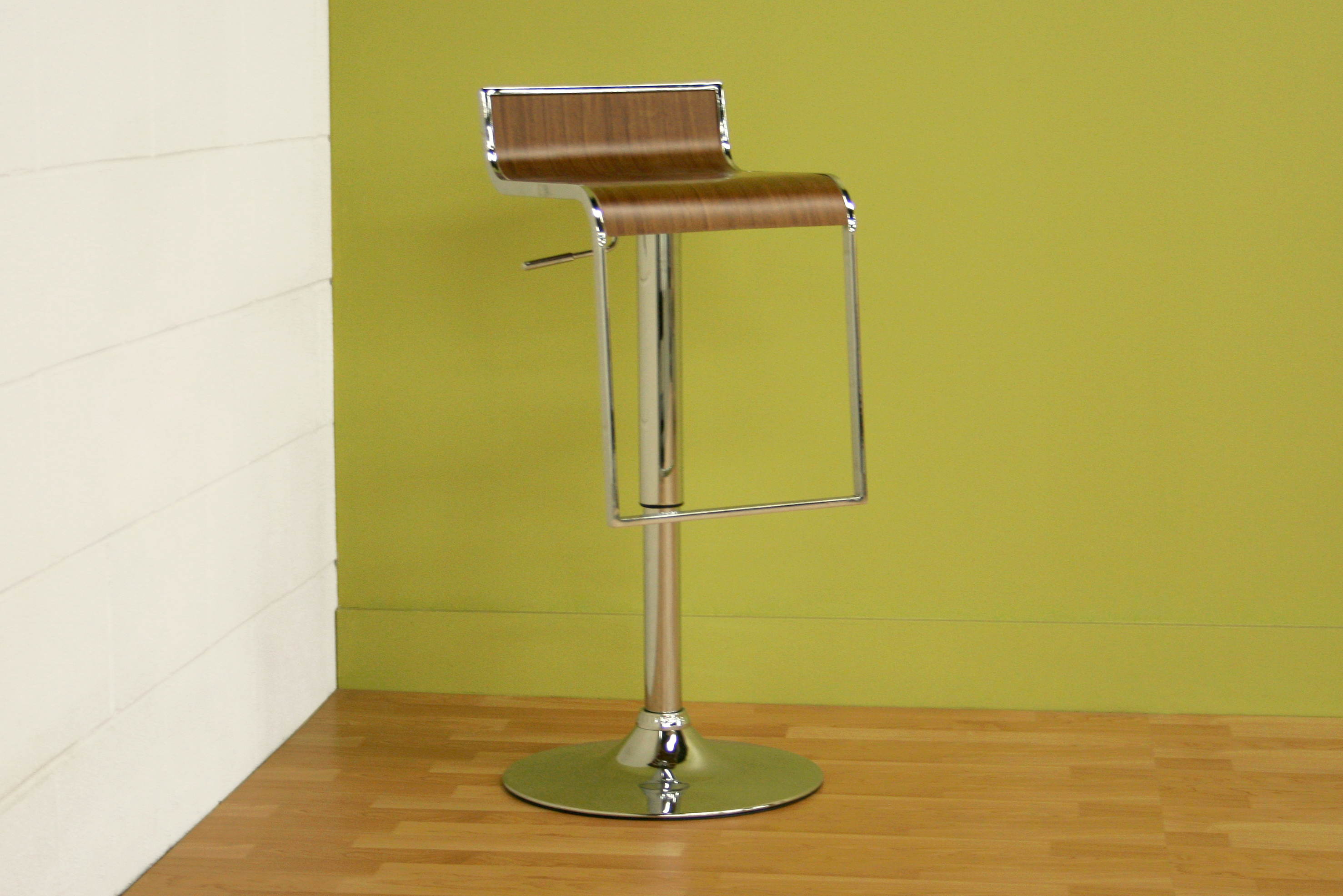 Set of 2 Baxton Studio Walnut Wood and Stainless Steel Bar Stools A315-walnut (A315-walnut)