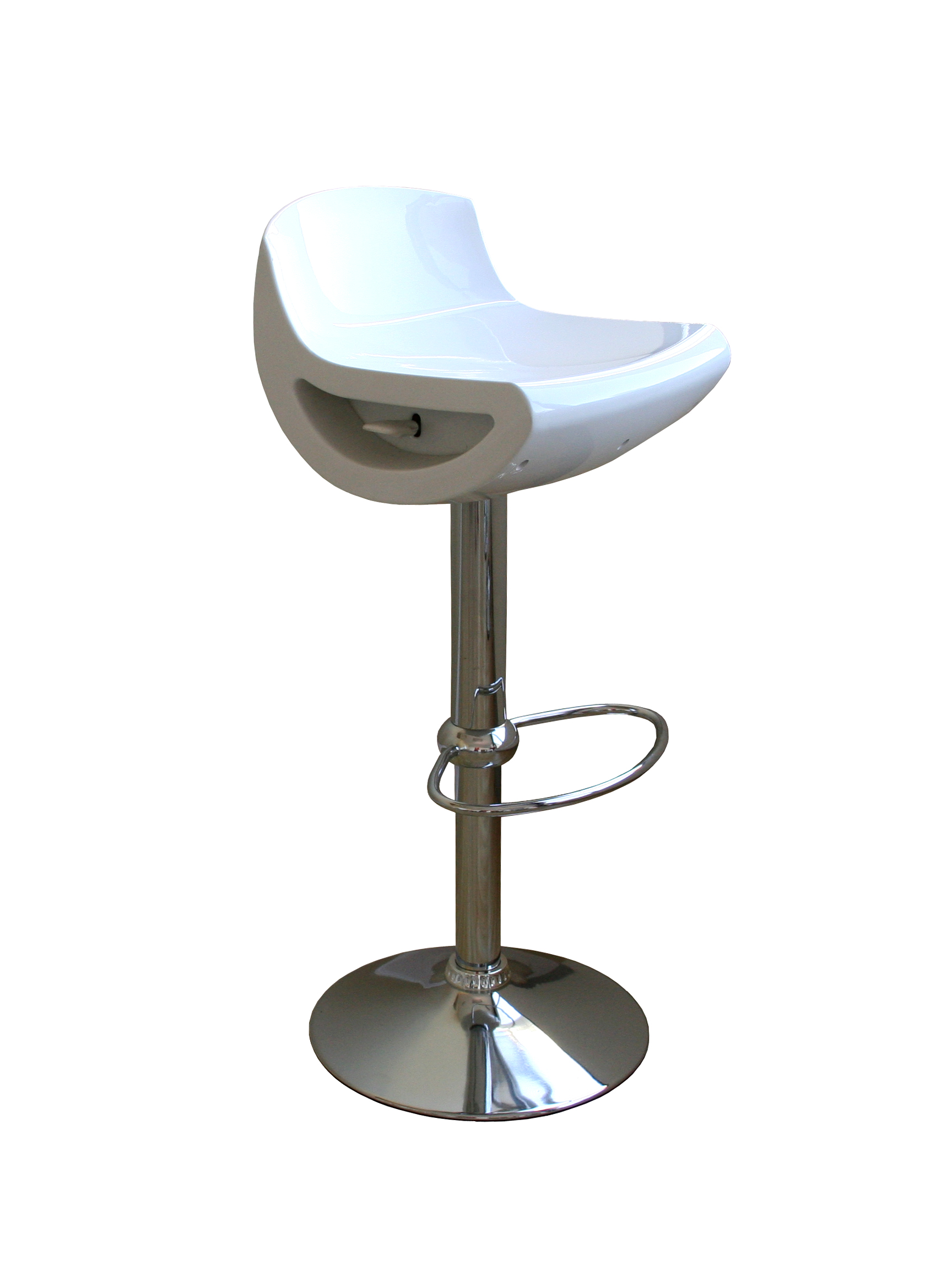Set of 2 Baxton Studio White Vinyl Bar Stool A197-white (A197-white)