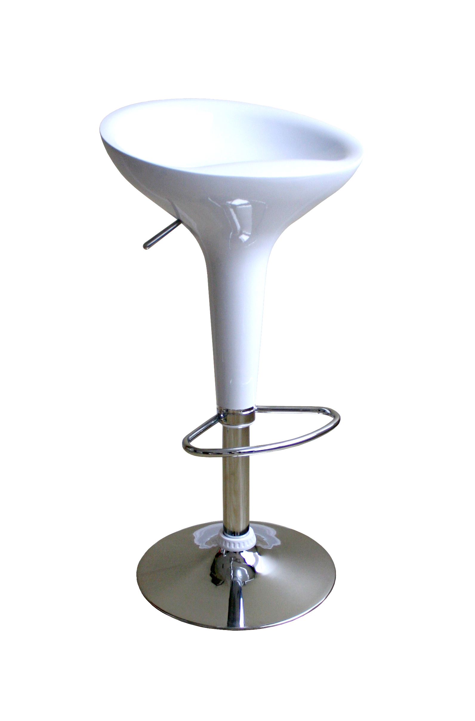 Set of 2 Baxton Studio White Vinyl Modern Bar Stool A148-white (A148-white)
