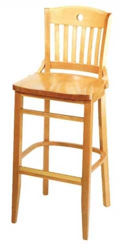 Furniture Imports School House Stool with Solid Wood Seat