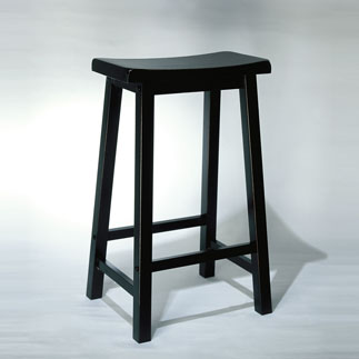 Powell Antique Black with Sand Through Terra Cotta Bar Stool (502-431)