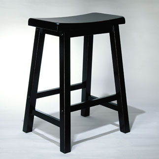 Powell Antique Black with Sand Through Terra Cotta Counter Stool (502-430)