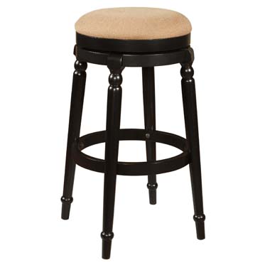 Powell Black Backless Swivel Bar Stool (502-432)