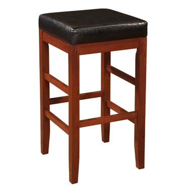 Powell Cherry Square Backless Bar Stool (998-432)