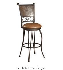 Powell Copper Stamped Back Bar Stool (222-)