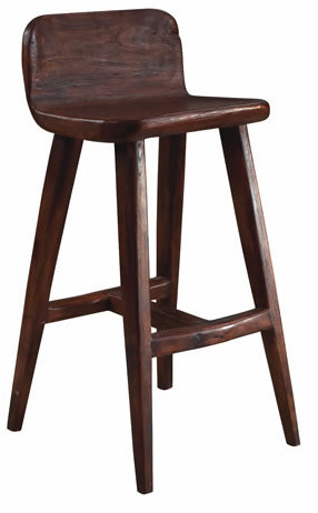 Selamat Designs Hand Hewn Teak Bar Stool