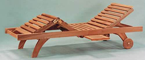 Teak Chaise Lounge Chair