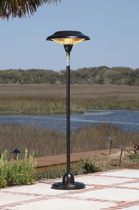 Fire Sense Hammer Tone Bronze Floor Standing Round Halogen Patio Heater - Fast FREE FedEx... by Fire Sense