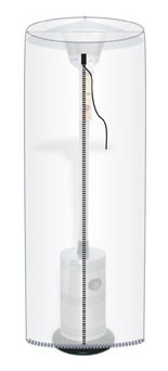 Dayva Duronex Gray Vinyl Outdoor Patio Heater Cover with Elastic and Hi Reach Rod by Dayva