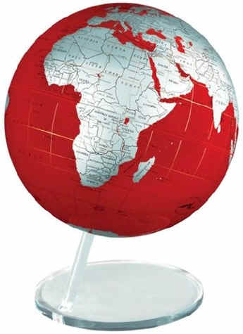 Artline 12 inch Disk Base Globe Burgundy