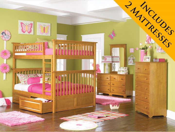 Atlantic Furniture Columbia Full Full Bunk Bed with 2 mattresses included! by Atlantic Furniture