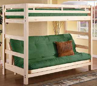 Collegiate Furniture Liberty Twin over Futon Bunk Bed Best Price