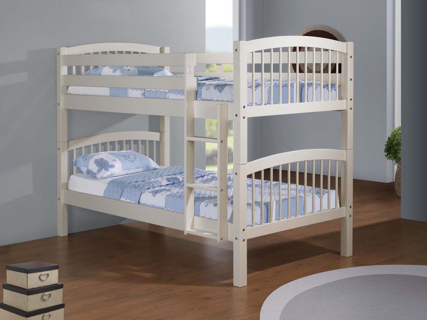 Linon Home Decor Products White Twin over Twin Bunk Bed Best Price