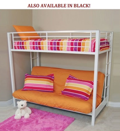 Walker Edison Sunrise Twin over Futon Bunk Bed
