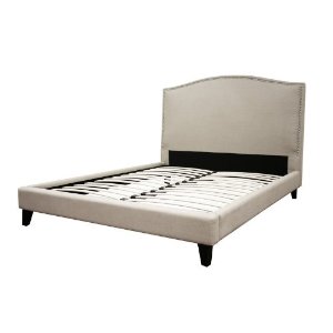 Baxton Studio Aisling Cream Fabric Platform Bed - Queen Size Best Price