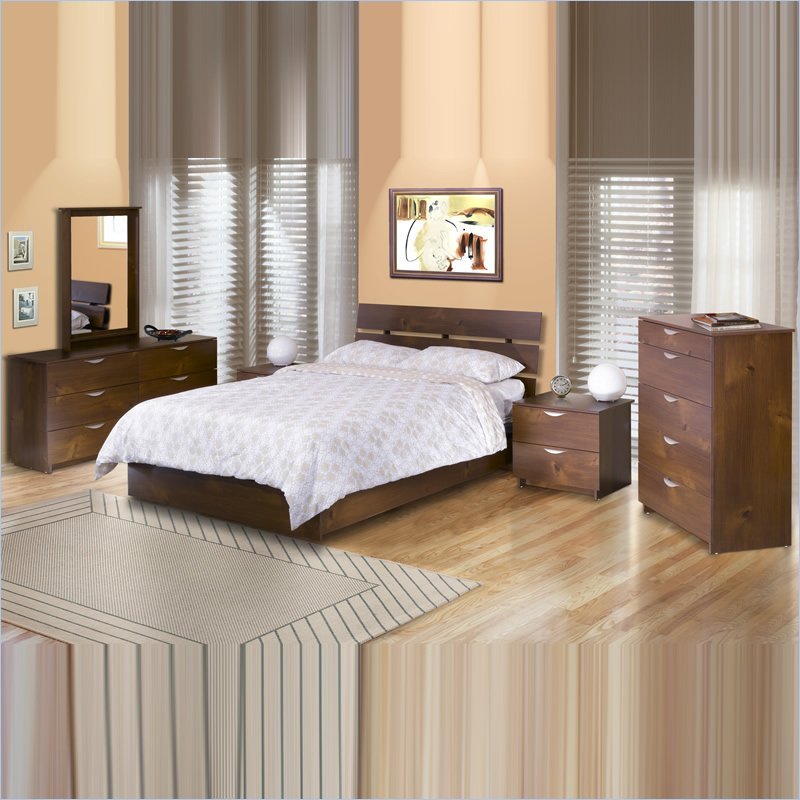 Nexera Nocce 5 Piece Platform Bedroom Set