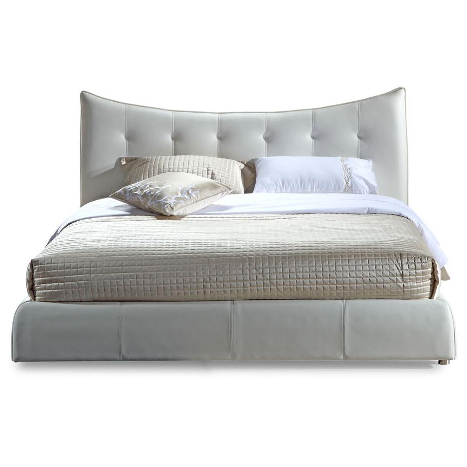TOSH Furniture Moda Modern White Bed Best Price