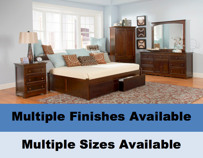 Atlantic Furniture Concord Platform Bed with Flat Panel Footboard