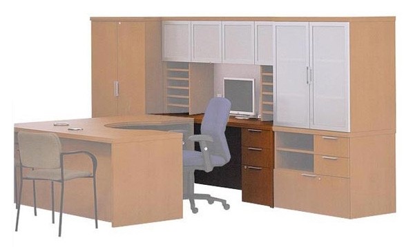 ABCO Unity Executive Series FF Double Pedestal Rectangular Workstation/Credenza