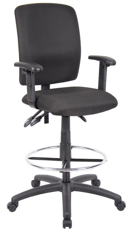 Boss Chair B1636 Multi-Function Drafting Chair With Arms