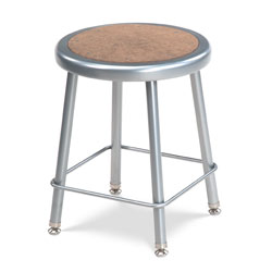 Virco Inc. 122 Series 18 Inch Heavy-Duty Stool with Masonite Seat Inset - Set of 5