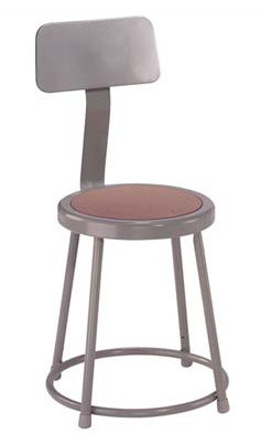 National Public Seating 6200 Series Heavy Duty Lab Stool with Hardboard Seat and Backrest