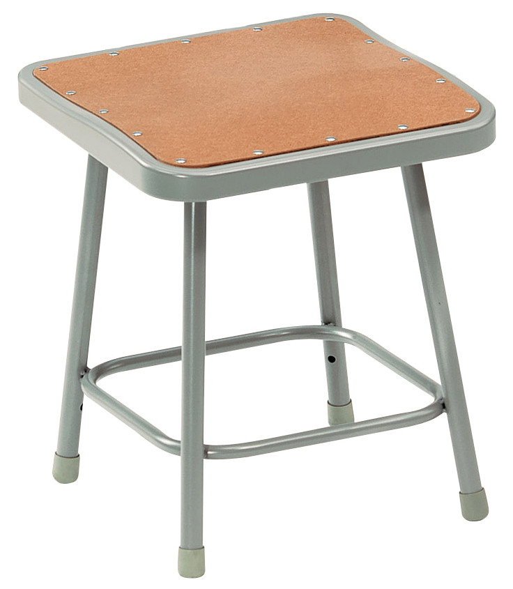 National Public Seating 6300 Series Heavy Duty Lab Stool with Hardboard Square Seat