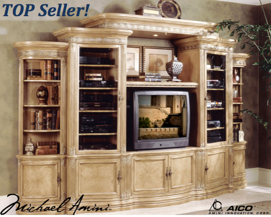 AICO La Francaise 6 Piece Entertainment Center