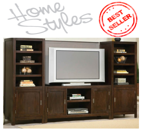 Home Styles Furniture City Chic Three Piece Entertainment Center