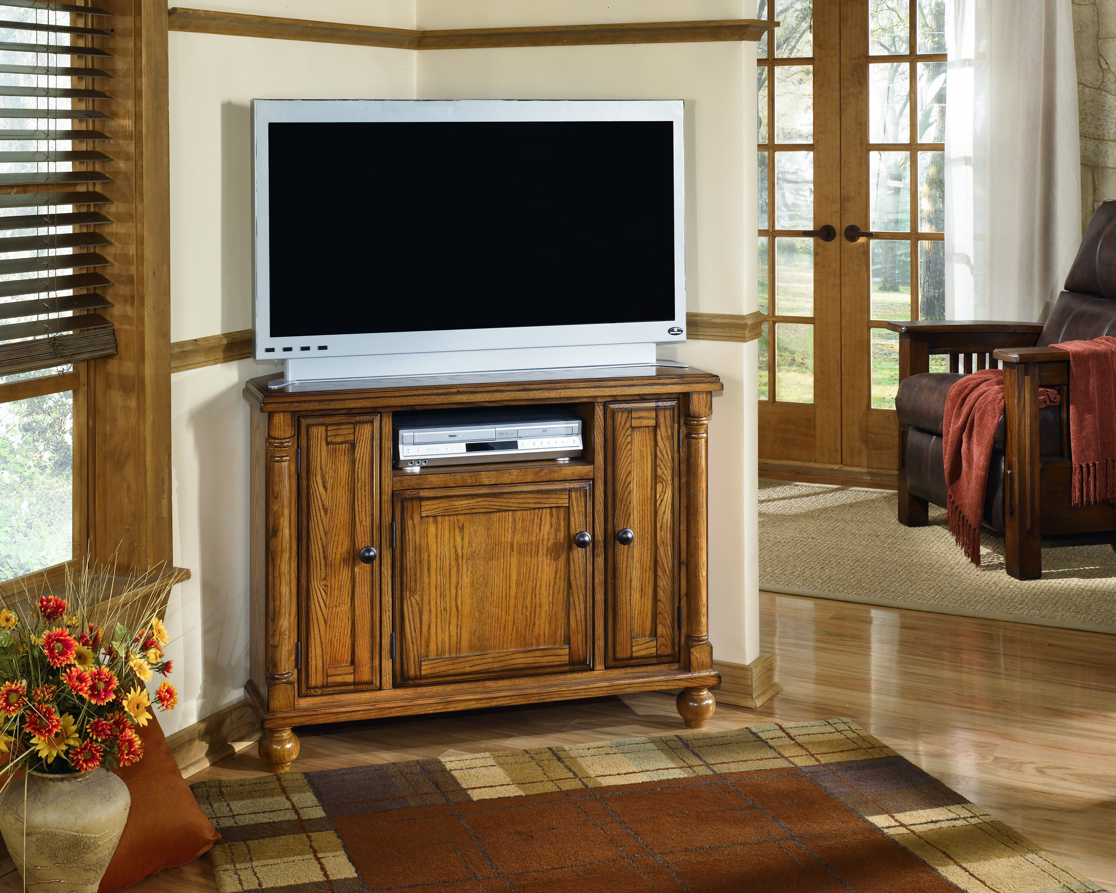 Furniture > Entertainment Furniture > Corner Tv Stand > Cottage Corner Tv