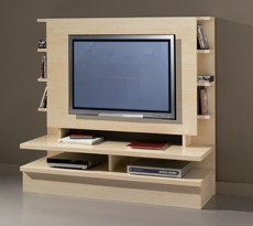 Gautier Helios Merisier TV Stand with Flat Screen