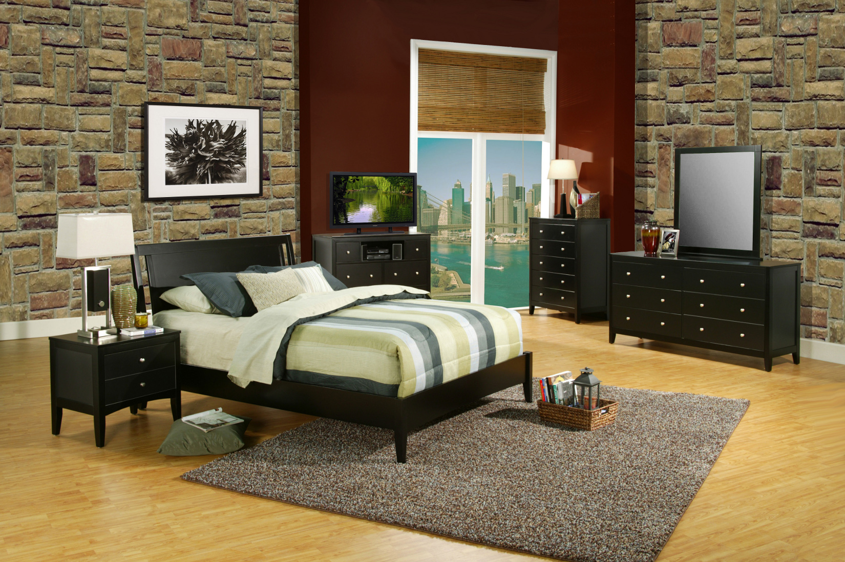 Alpine Furniture, Inc. SV-03 6 Drawer Dresser