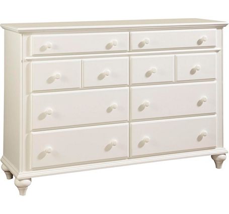 Broyhill Hayden Place Drawer Dresser in Linen White Painted Finish