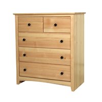 Maco Lifestyles Shaker 33 Inch Solid Pine 5 Drawer Dresser Best Price
