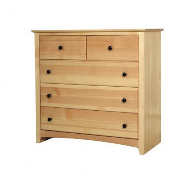 Maco Lifestyles Shaker 39 Inch Solid Pine 5 Drawer Dresser Best Price