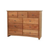 Maco Lifestyles Shaker 48 Inch Solid Alder 9 Drawer Dresser Best Price