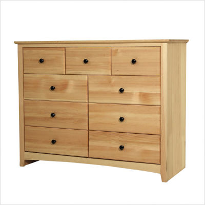 Maco Lifestyles Shaker 48 Inch Solid Pine 9 Drawer Dresser Best Price