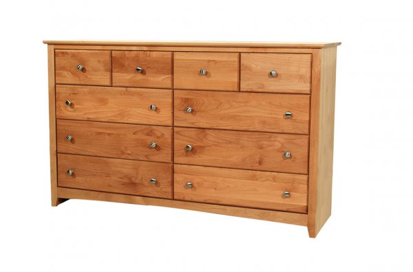 Maco Lifestyles Shaker 61 Inch Solid Alder 10 Drawer Dresser Best Price