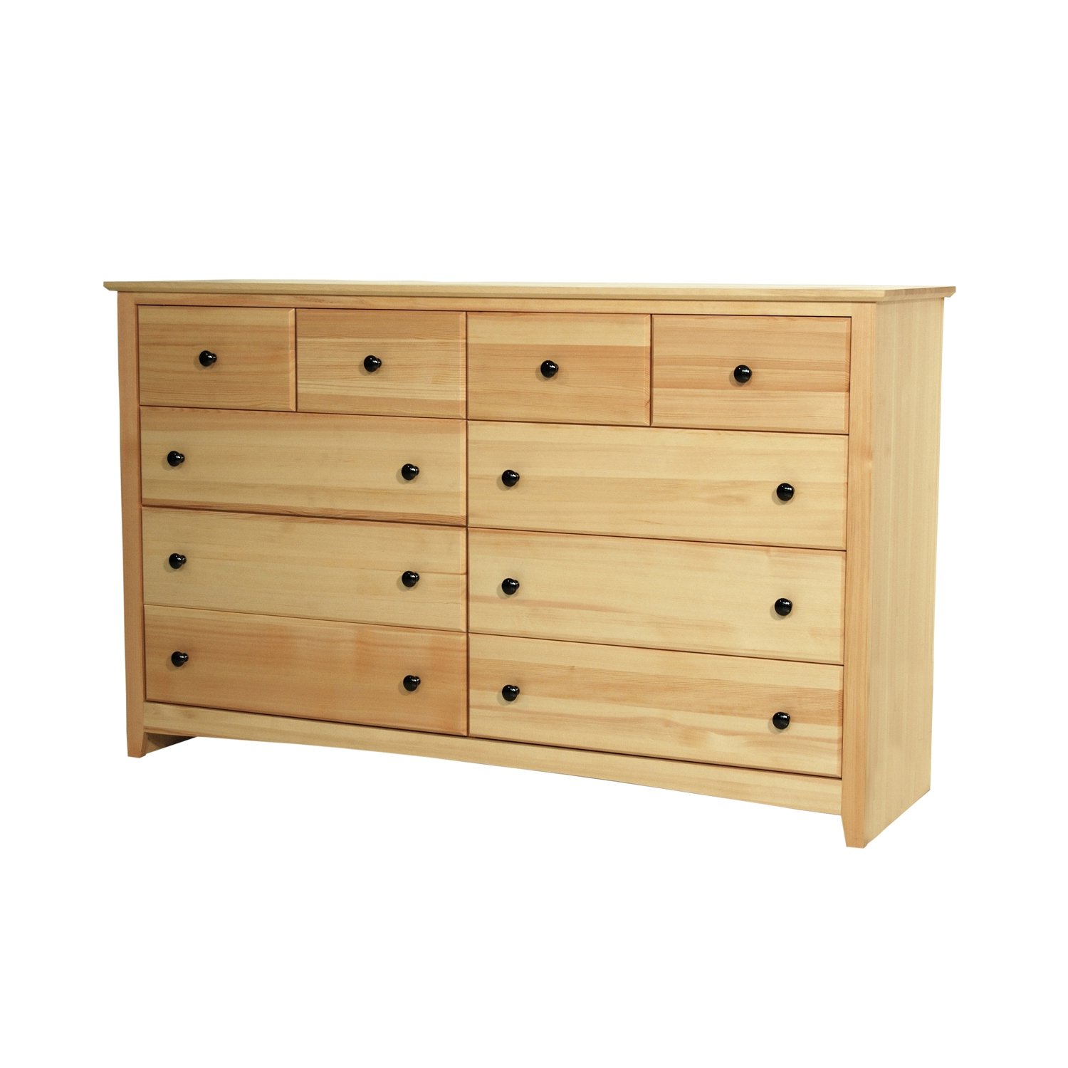 Maco Lifestyles Shaker 61 Inch Solid Pine 10 Drawer Dresser Best Price