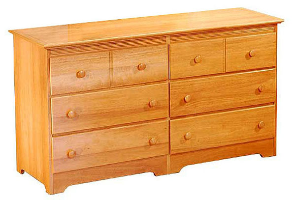 Atlantic Furniture Windsor 6 Drawer Dresser 54 Inch Dresser