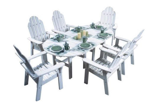 Great American Woodies Cottage Classics 6-Seat Adirondack Dining Set