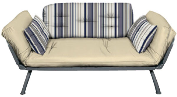 Elite Newport Navy Mali Stripe Flex Futon
