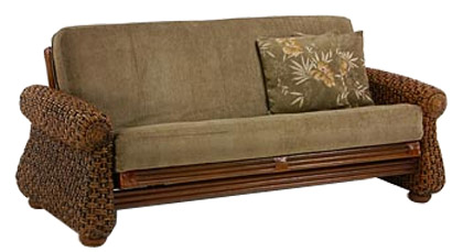Night Day Furniture Rattan Floral Iris Futon