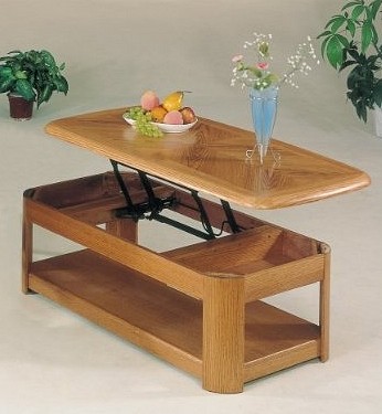 Coaster Company Oak Veneer Lift Top Coffee Table