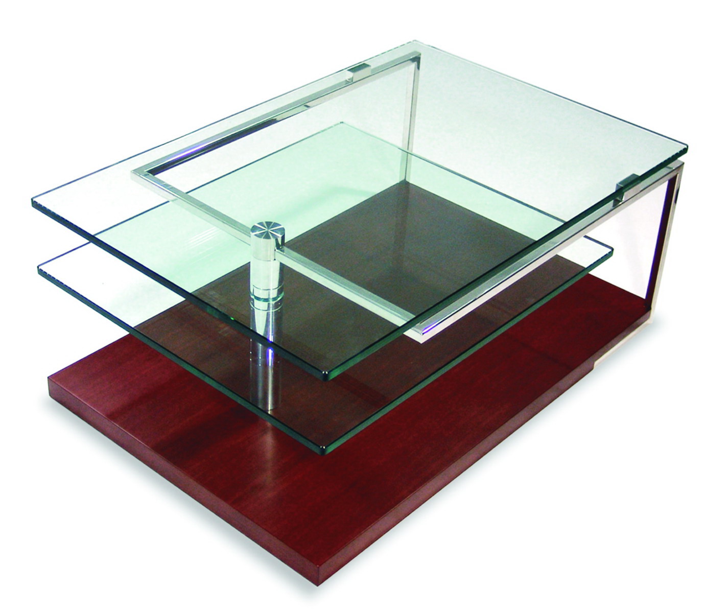Acco Furniture Extendable Glass Shelf Coffee Table