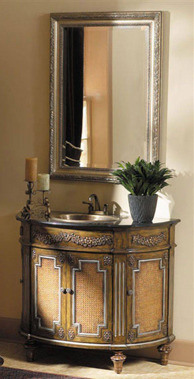 Fairfax Home Furnishings 260000 Designer Vanity with Black Granite Top