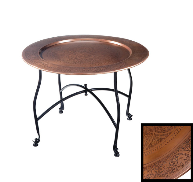 CBK Etched Copper End Table