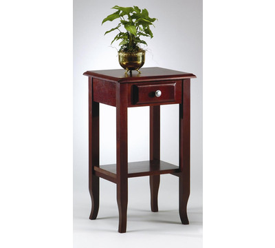 Home Star Merlot Collection Telephone End Table