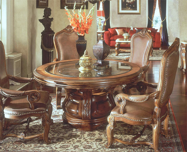 AICO Tuscano 5 Piece Round Dining Table