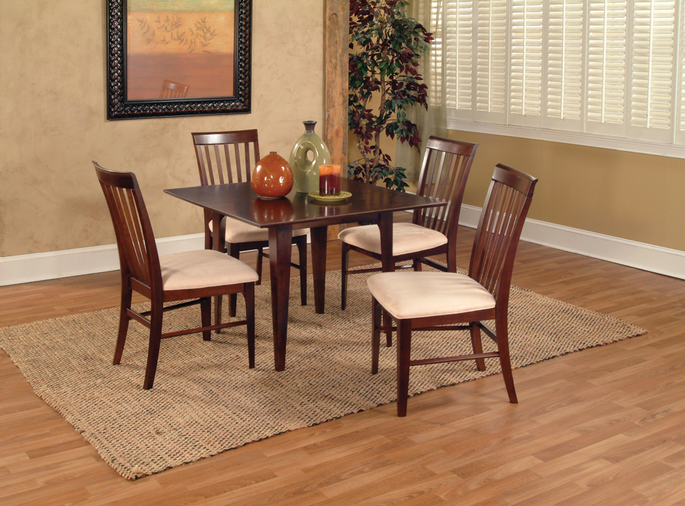 Atlantic Furniture Montreal Dining Table 42x78 Set with 4 Chairs